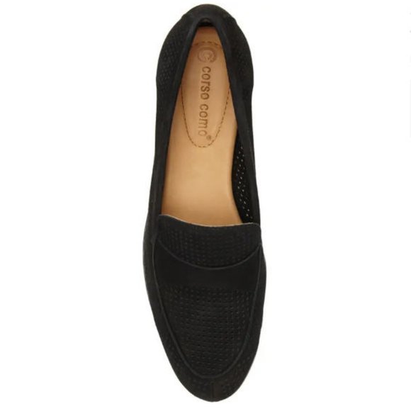 Corso Como Carlynee Black Perforated Leather Loafer Sizes 8 & 9 - Picture 9 of 10